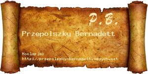 Przepolszky Bernadett névjegykártya